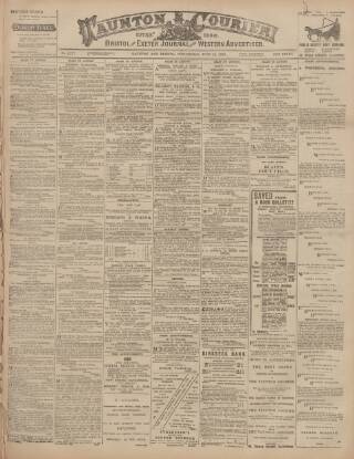 cover page of Taunton Courier and Western Advertiser published on June 13, 1900