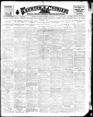 cover page of Taunton Courier and Western Advertiser published on May 22, 1929