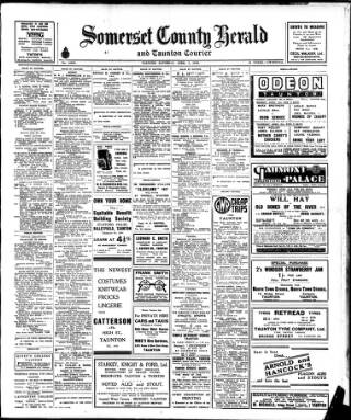 cover page of Taunton Courier and Western Advertiser published on April 1, 1939