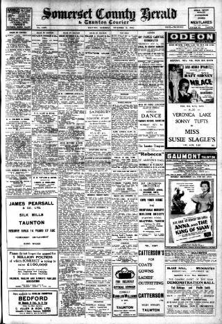 cover page of Taunton Courier and Western Advertiser published on November 2, 1946