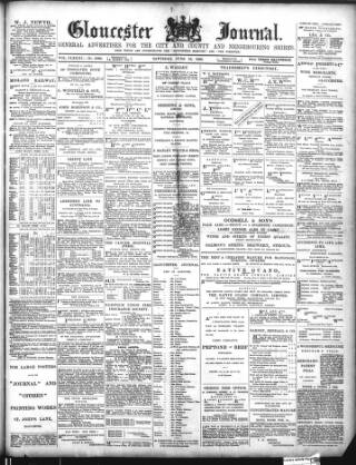 cover page of Gloucester Journal published on June 13, 1896
