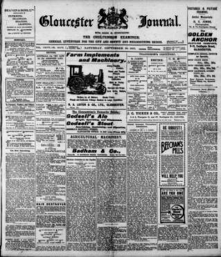 cover page of Gloucester Journal published on September 22, 1917