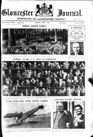 cover page of Gloucester Journal published on April 1, 1933