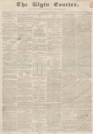 cover page of Elgin Courier published on May 22, 1846