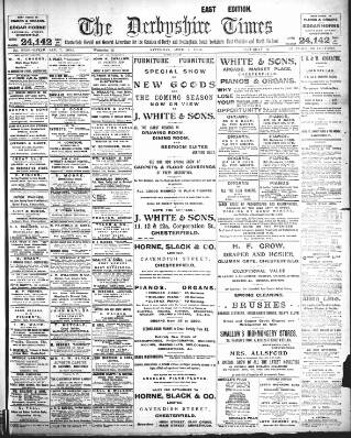 cover page of Derbyshire Times published on April 1, 1905
