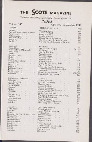 cover page of The Scots Magazine published on April 1, 1991