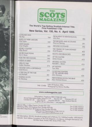 cover page of The Scots Magazine published on April 1, 1999