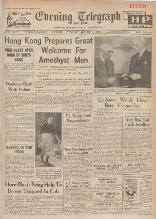 cover page of Dundee Evening Telegraph published on August 2, 1949