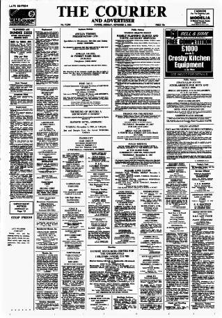 cover page of Dundee Courier published on November 2, 1987