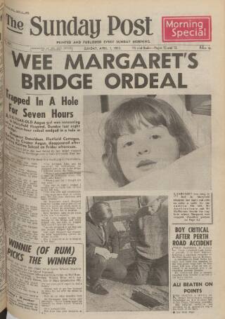 cover page of Sunday Post published on April 1, 1973
