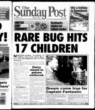 cover page of Sunday Post published on May 22, 1994