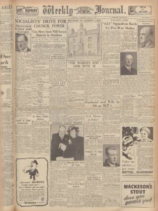 cover page of Aberdeen Weekly Journal published on August 2, 1945