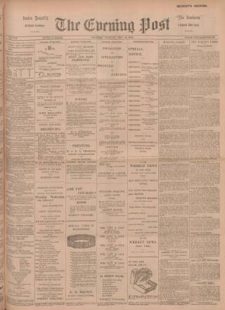 cover page of Dundee Evening Post published on May 22, 1900