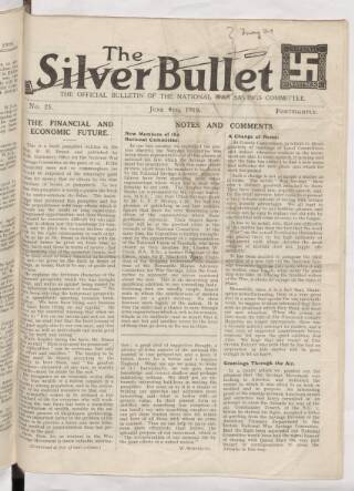 cover page of Silver Bullet published on June 4, 1919