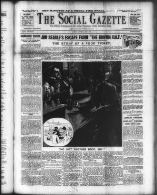 cover page of Social Gazette published on May 22, 1897
