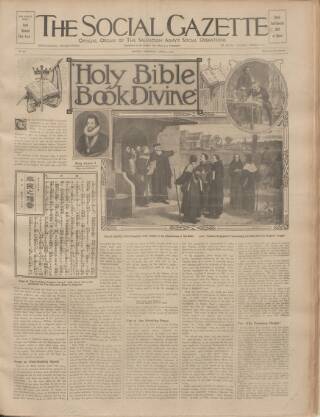 cover page of Social Gazette published on April 1, 1911