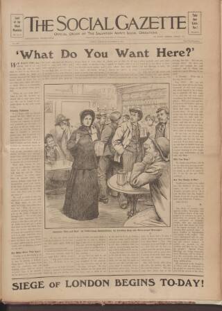 cover page of Social Gazette published on November 2, 1912