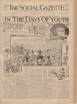 cover page of Social Gazette published on August 2, 1913
