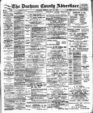 cover page of Durham County Advertiser published on December 13, 1901