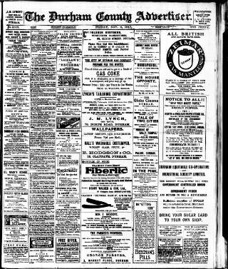 cover page of Durham County Advertiser published on November 2, 1917