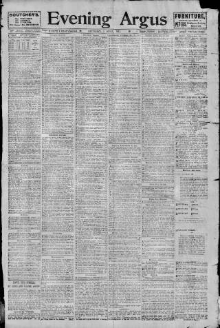 cover page of Brighton Argus published on April 1, 1911