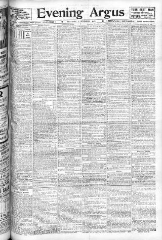 cover page of Brighton Argus published on November 2, 1912