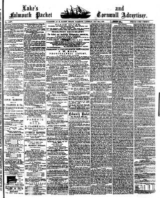 cover page of Lake's Falmouth Packet and Cornwall Advertiser published on May 22, 1880