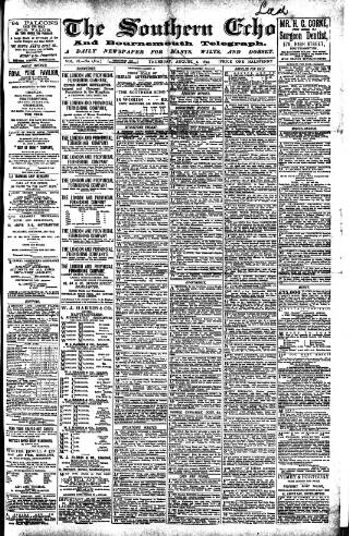 cover page of Southern Echo published on August 2, 1894