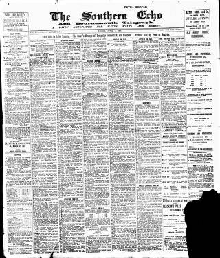 cover page of Southern Echo published on April 1, 1898