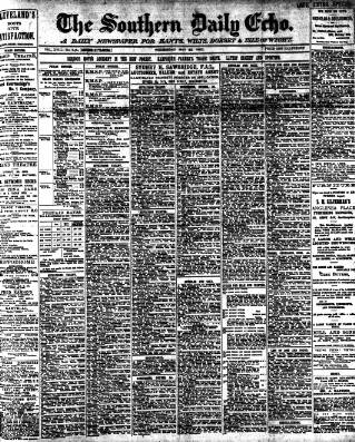 cover page of Southern Echo published on May 22, 1907