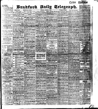 cover page of Bradford Daily Telegraph published on August 2, 1909