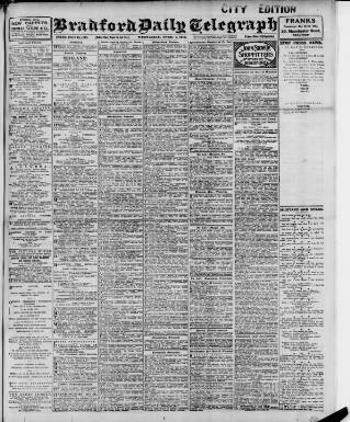 cover page of Bradford Daily Telegraph published on April 1, 1914