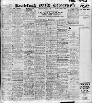 cover page of Bradford Daily Telegraph published on June 13, 1914