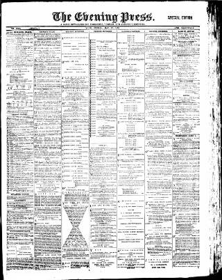 cover page of Yorkshire Evening Press published on May 22, 1891