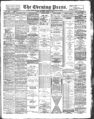 cover page of Yorkshire Evening Press published on August 2, 1894