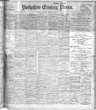 cover page of Yorkshire Evening Press published on April 1, 1905