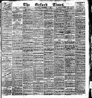 cover page of Oxford Times published on November 2, 1907