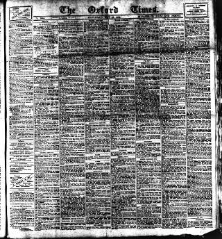 cover page of Oxford Times published on May 22, 1909