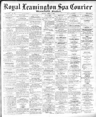 cover page of Leamington Spa Courier published on April 1, 1932