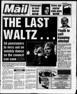 cover page of Hartlepool Northern Daily Mail published on April 1, 1997