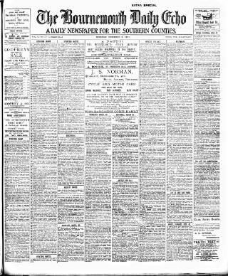 cover page of Bournemouth Daily Echo published on November 2, 1901