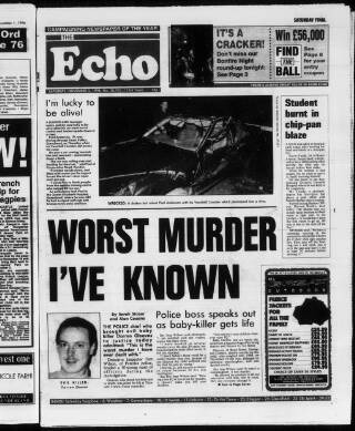 cover page of Sunderland Daily Echo and Shipping Gazette published on November 2, 1996