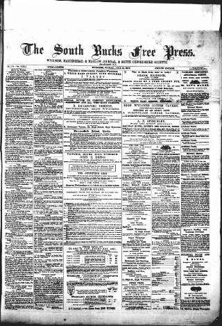 cover page of South Bucks Free Press published on June 13, 1879