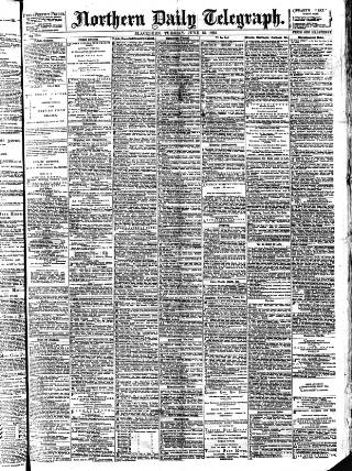 cover page of Northern Daily Telegraph published on June 13, 1893