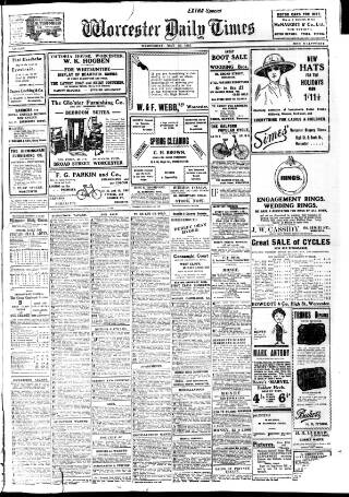 cover page of Worcester Daily Times and Journal published on May 22, 1912