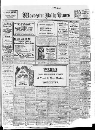 cover page of Worcester Daily Times and Journal published on November 2, 1912