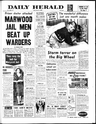 cover page of Daily Herald published on May 22, 1959