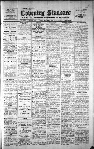 cover page of Coventry Standard published on November 2, 1940