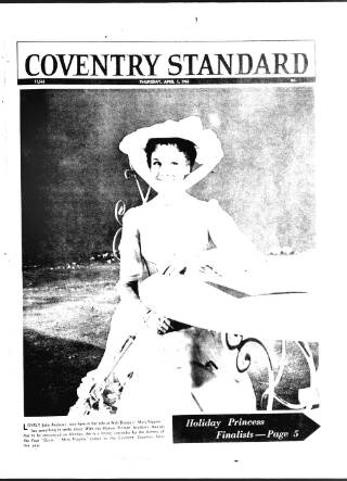 cover page of Coventry Standard published on April 1, 1965