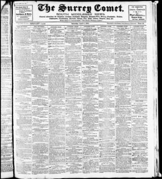 cover page of Surrey Comet published on April 1, 1911